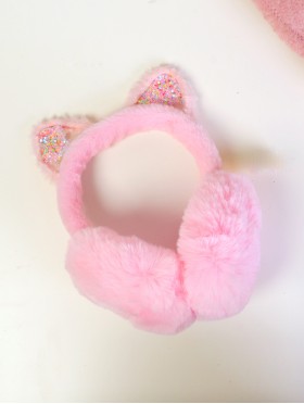 Colorful Sequins Cat Ears Plush Earmuff